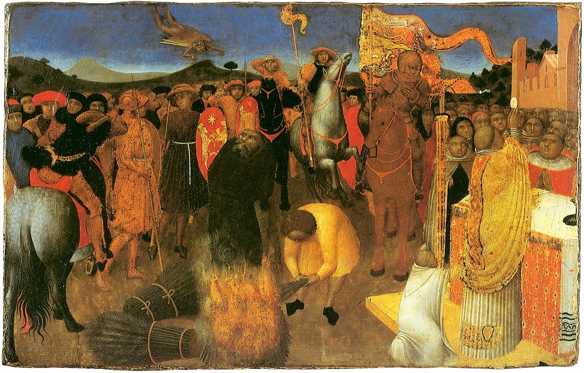 حرق مهرطق، بريشة Sassetta